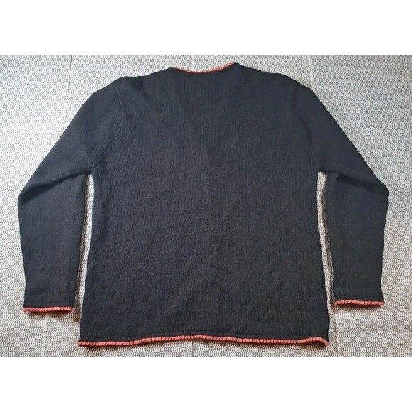 Vtg Terazzo Halloween Ugly Button Sweater Cardigan Owl Cat Ghost  Granny Core - Picture 2 of 9